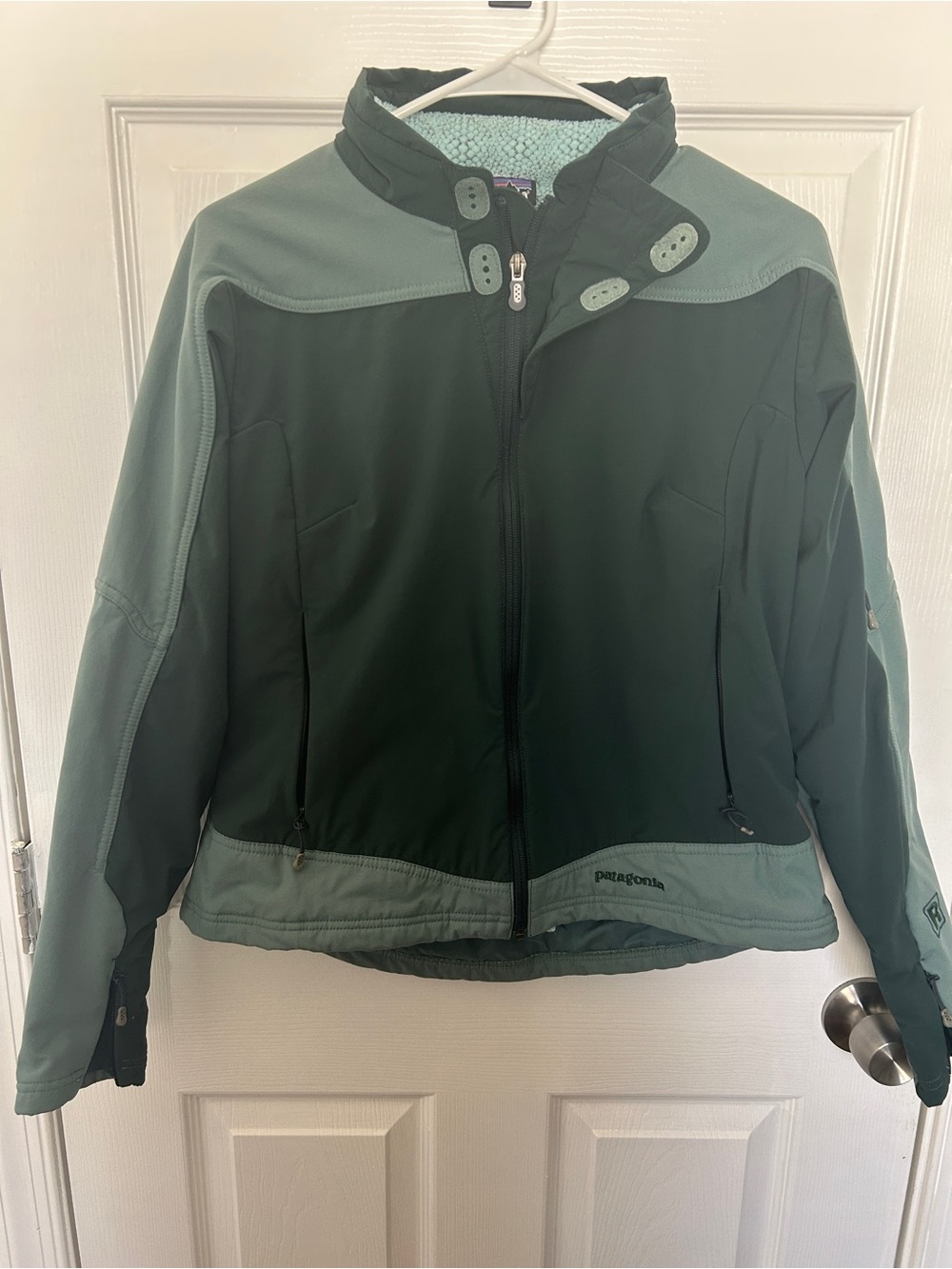 Patagonia Women's Two-Tone Green Softshell Jacket